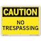 Vestil Aluminum Sign, 9-1/2" H, 12-1/2" W, Aluminum, Rectangle, English, SI-C-15-B-AL-040 SI-C-15-B-AL-040 - alternate 1